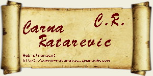 Čarna Ratarević vizit kartica